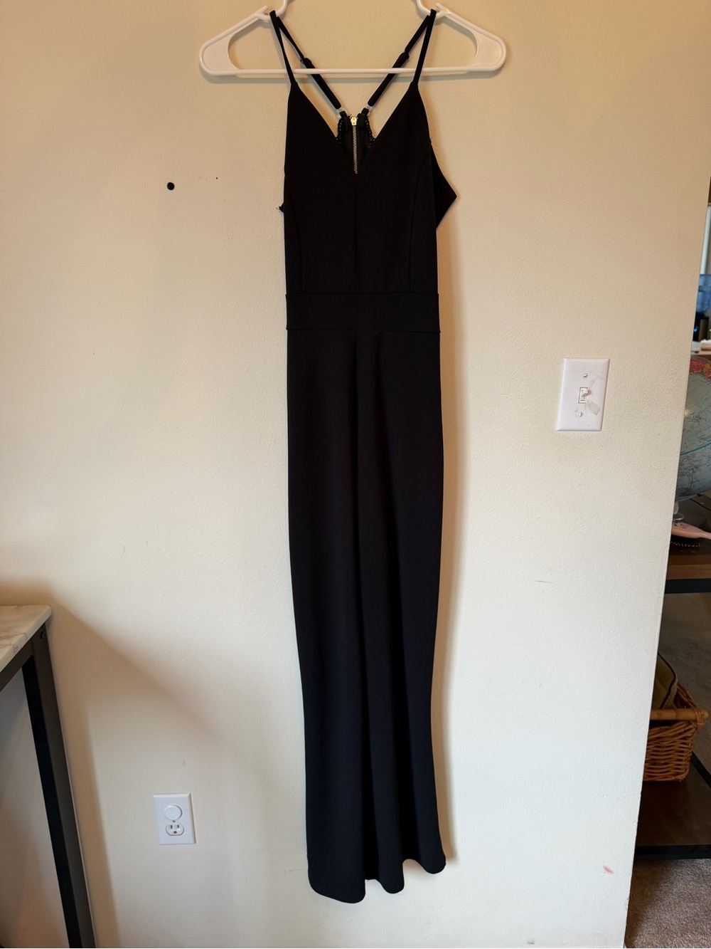 Elegant Black Strappy Jumpsuit